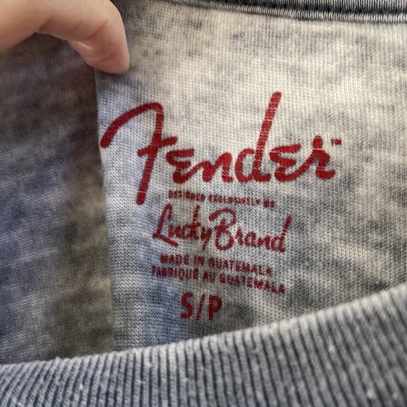 distressed Fender lucky brand tee size S/P - Picture 2 of 4